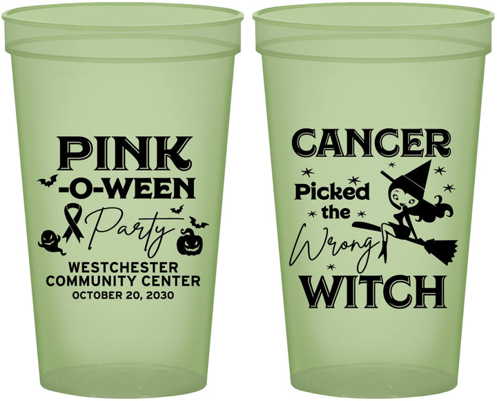 Custom Awareness 22 oz Glow In The Dark Cups - Wrong Witch | 230010