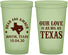 Custom Wedding 22 oz Glow In The Dark Cups - Our Love Is As Big As Texas | 236