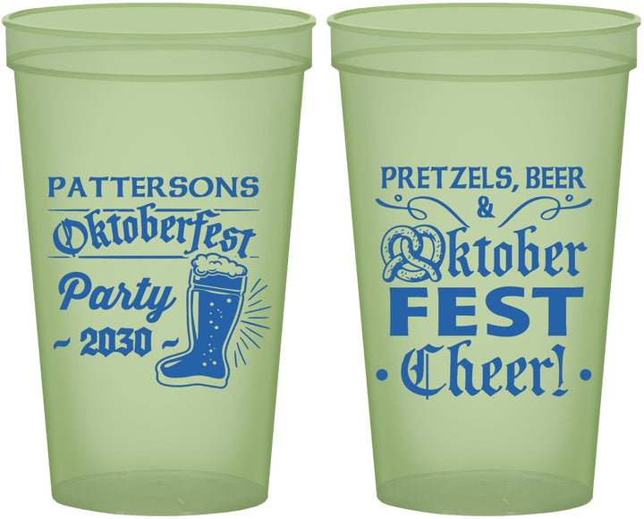 Custom Oktoberfest 22 oz Glow In The Dark Cups - Pretzel | 240001