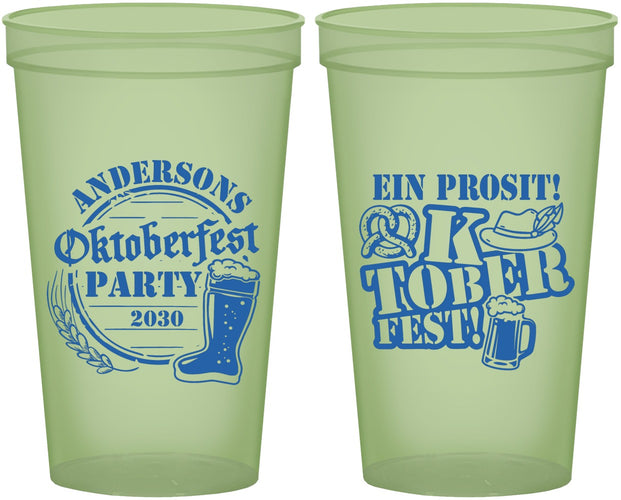 Custom Oktoberfest 22 oz Glow In The Dark Cups - Ein Prosit | 240005