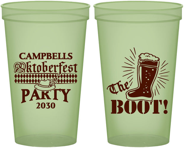 Custom Oktoberfest 22 oz Glow In The Dark Cups - Boot | 240006