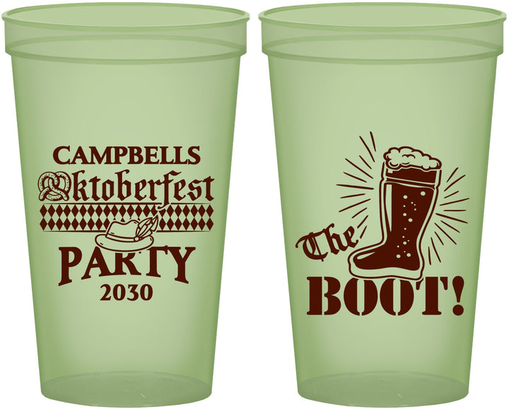 Custom Oktoberfest 22 oz Glow In The Dark Cups - Boot | 240006