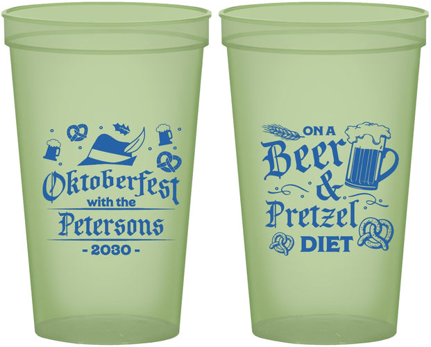 Custom Oktoberfest 22 oz Glow In The Dark Cups - Pretzel | 240012