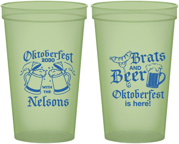 Custom Oktoberfest 22 oz Glow In The Dark Cups - Brats Beer | 240013