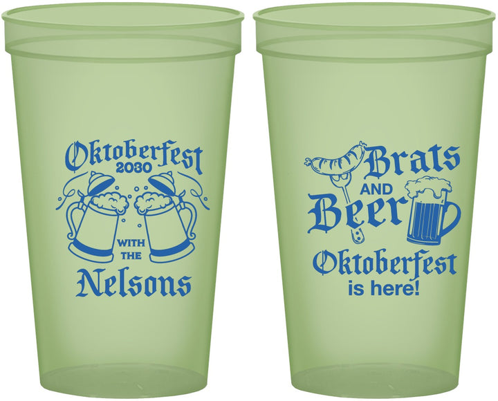Custom Oktoberfest 22 oz Glow In The Dark Cups - Brats Beer | 240013