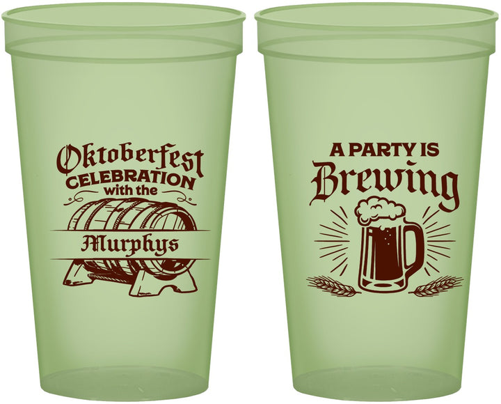 Custom Oktoberfest 22 oz Glow In The Dark Cups - Beer Keg | 240014