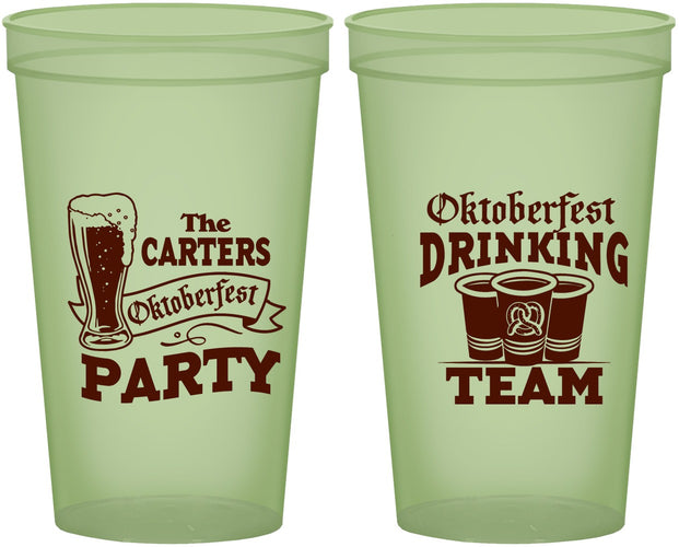 Custom Oktoberfest 22 oz Glow In The Dark Cups - Drinking Team | 240018