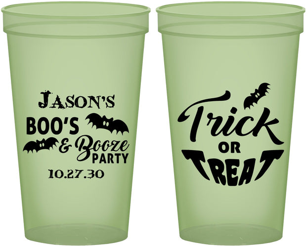 Custom Halloween 22 oz Glow In The Dark Cups - Trick Or Treat | 250002