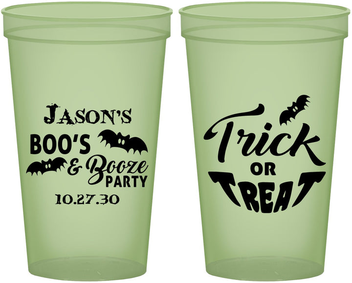 Custom Halloween 22 oz Glow In The Dark Cups - Trick Or Treat | 250002