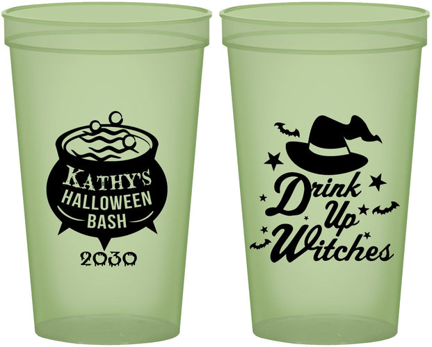 Custom Halloween 22 oz Glow In The Dark Cups - Drink Up Witches | 250004