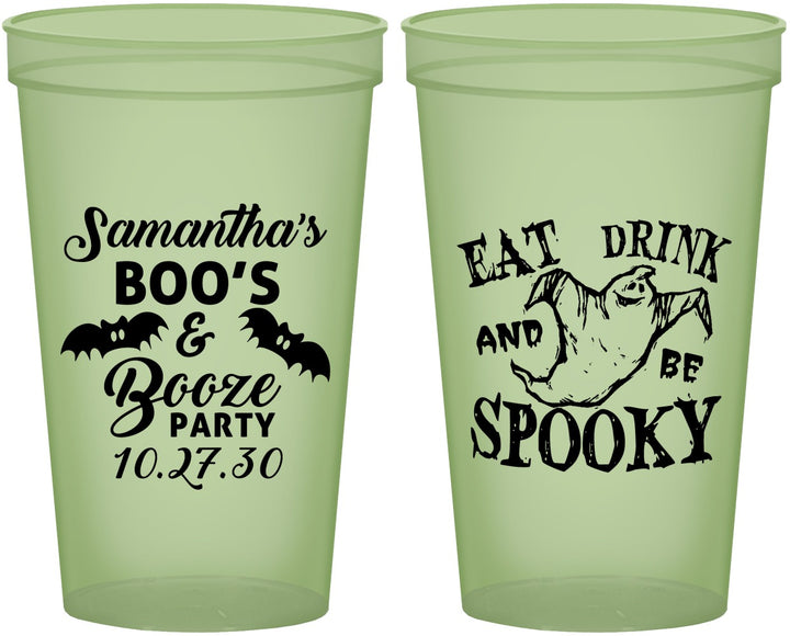 Custom Halloween 22 oz Glow In The Dark Cups - Ghost Spooky Boo | 250007