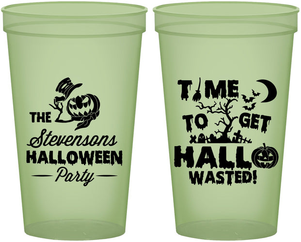 Custom Halloween 22 oz Glow In The Dark Cups - Hallowasted Pumpkin | 250013