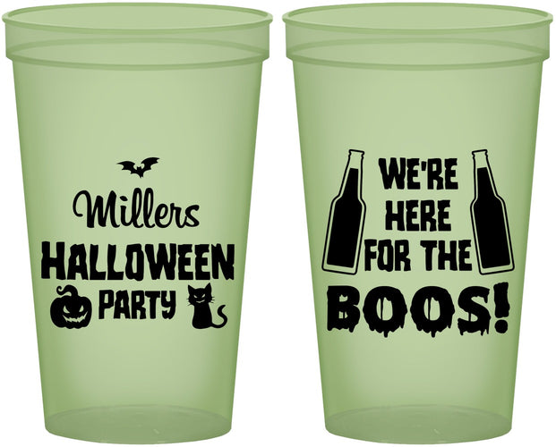 Custom Halloween 22 oz Glow In The Dark Cups - Boo | 250016
