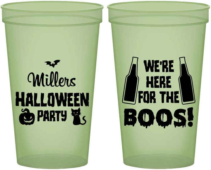 Custom Halloween 22 oz Glow In The Dark Cups - Boo | 250016