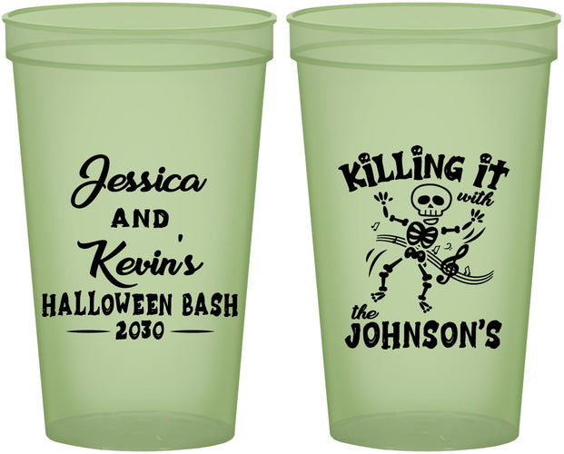Custom Halloween 22 oz Glow In The Dark Cups - Skeleton | 250017