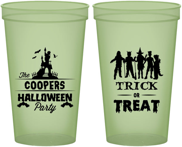Custom Halloween 22 oz Glow In The Dark Cups - Trick Or Treat | 250019
