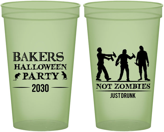 Custom Halloween 22 oz Glow In The Dark Cups - Zombies | 250023