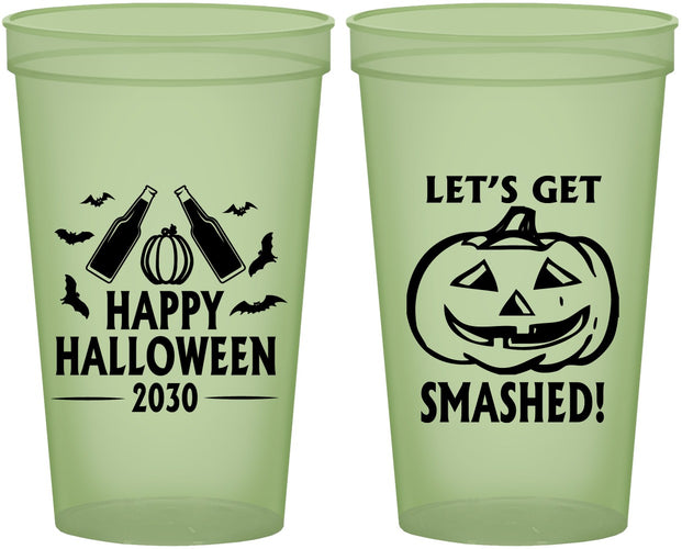Custom Halloween 22 oz Glow In The Dark Cups - Lets Get Smashed | 250036