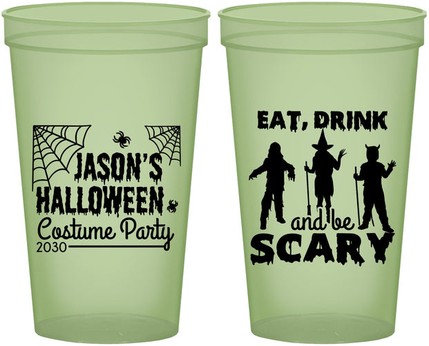 Custom Halloween 22 oz Glow In The Dark Cups - Eat Drink Be Scary | 250038