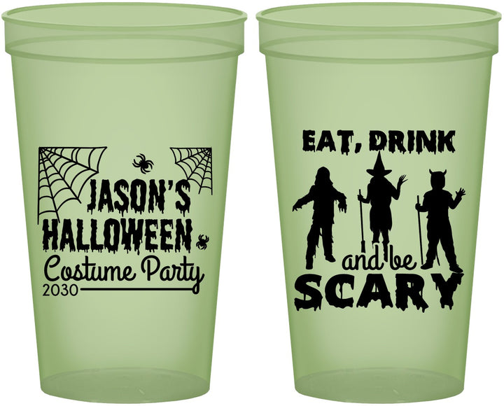 Custom Halloween 22 oz Glow In The Dark Cups - Eat Drink Be Scary | 250038