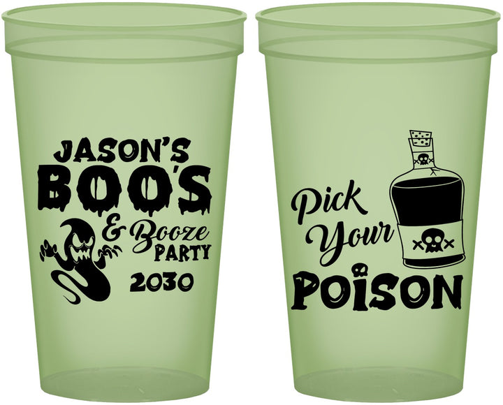 Custom Halloween 22 oz Glow In The Dark Cups - Ghost Boo | 250042