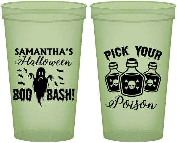 Custom Halloween 22 oz Glow In The Dark Cups - Boo Bash | 250043