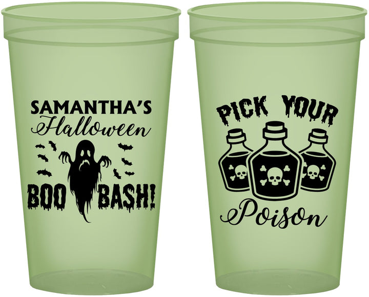 Custom Halloween 22 oz Glow In The Dark Cups - Boo Bash | 250043