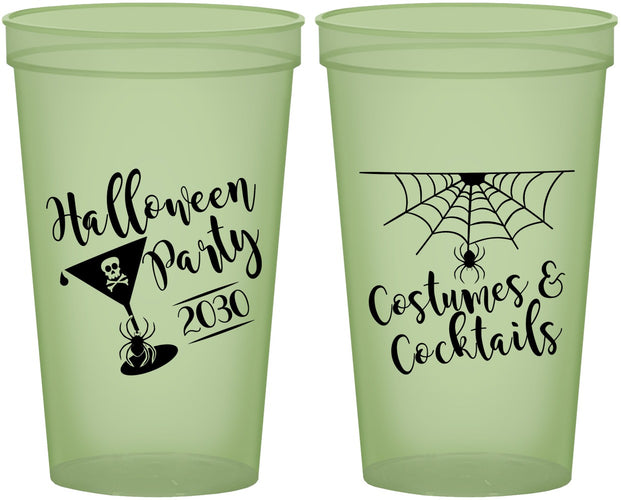 Custom Halloween 22 oz Glow In The Dark Cups - Costumes Cocktails | 250048