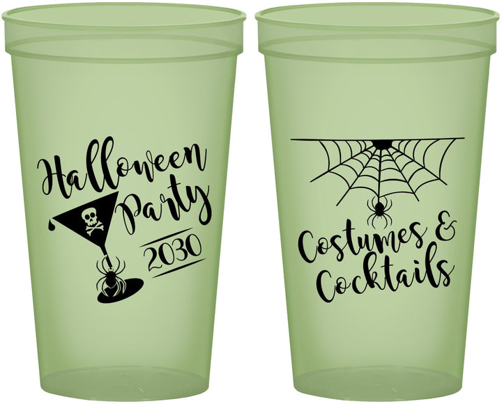 Custom Halloween 22 oz Glow In The Dark Cups - Costumes Cocktails | 250048