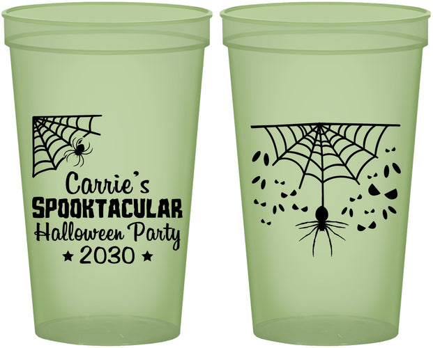 Custom Halloween 22 oz Glow In The Dark Cups - Spooktacular | 250049