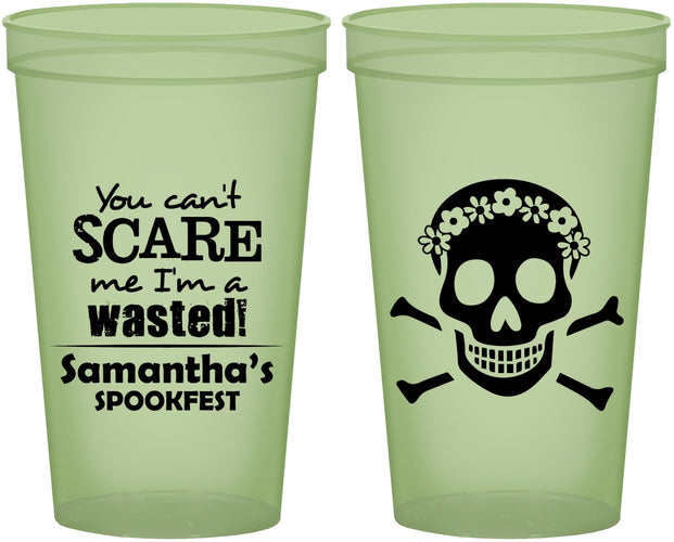 Custom Halloween 22 oz Glow In The Dark Cups - Sugar Skull | 250050
