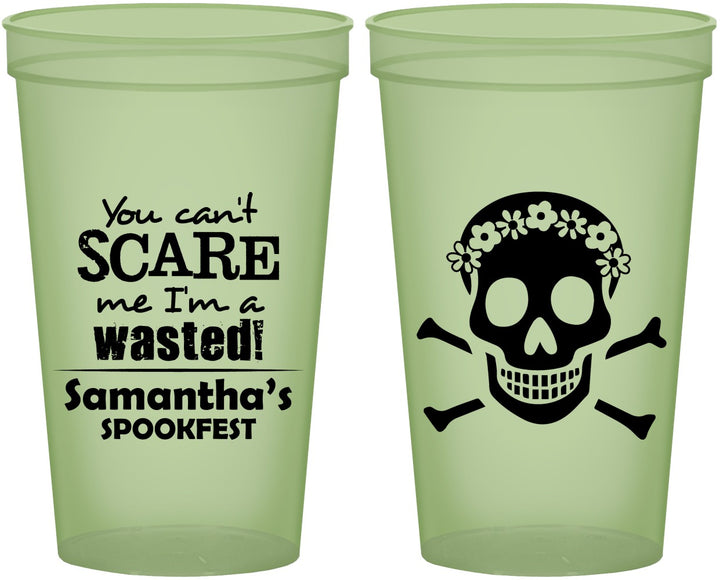 Custom Halloween 22 oz Glow In The Dark Cups - Sugar Skull | 250050