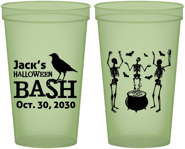 Custom Halloween 22 oz Glow In The Dark Cups - Skeleton | 250052