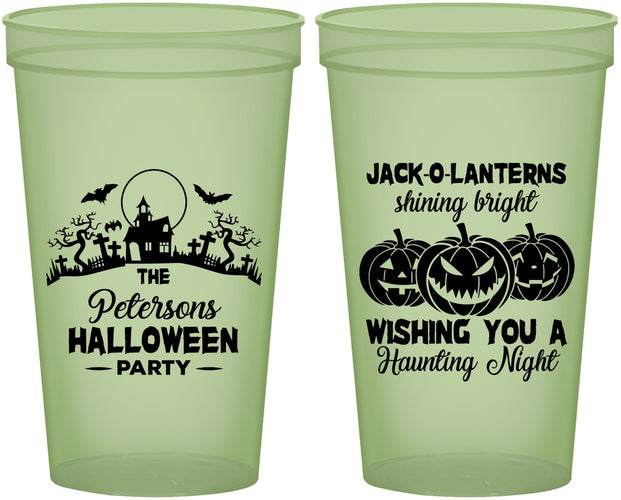 Custom Halloween 22 oz Glow In The Dark Cups - Jack O Lantern | 250053