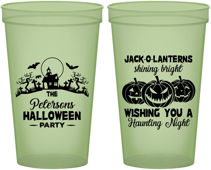 Custom Halloween 22 oz Glow In The Dark Cups - Jack O Lantern | 250053