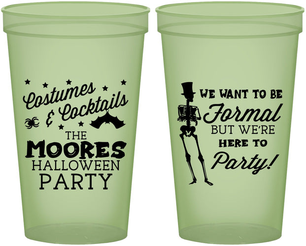 Custom Halloween 22 oz Glow In The Dark Cups - Skeleton | 250057