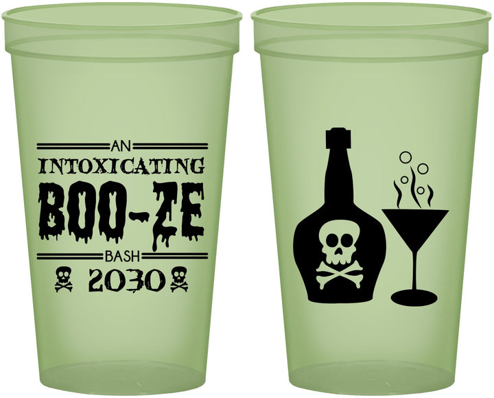 Custom Halloween 22 oz Glow In The Dark Cups - Booze Wine | 250060
