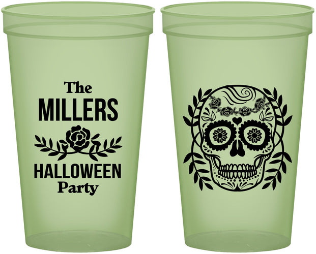 Custom Halloween 22 oz Glow In The Dark Cups - Sugar Skull | 250061