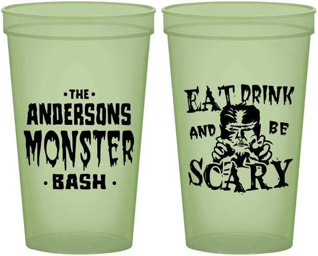 Custom Halloween 22 oz Glow In The Dark Cups - Werewolf Monster | 250064