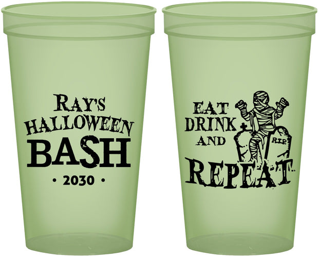 Custom Halloween 22 oz Glow In The Dark Cups - Mummy | 250066