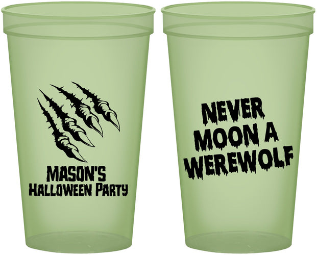 Custom Halloween 22 oz Glow In The Dark Cups - Werewolf | 250068