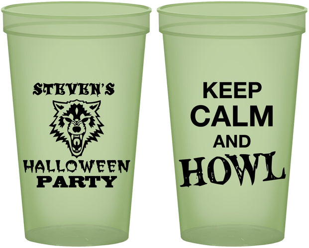 Custom Halloween 22 oz Glow In The Dark Cups - Howl | 250069