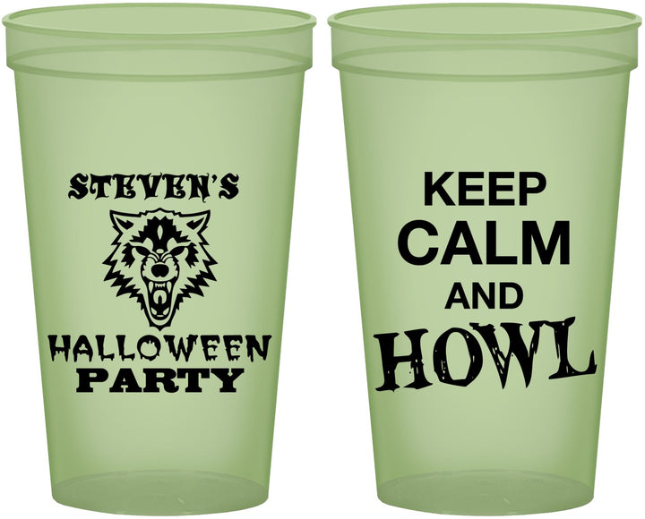 Custom Halloween 22 oz Glow In The Dark Cups - Howl | 250069