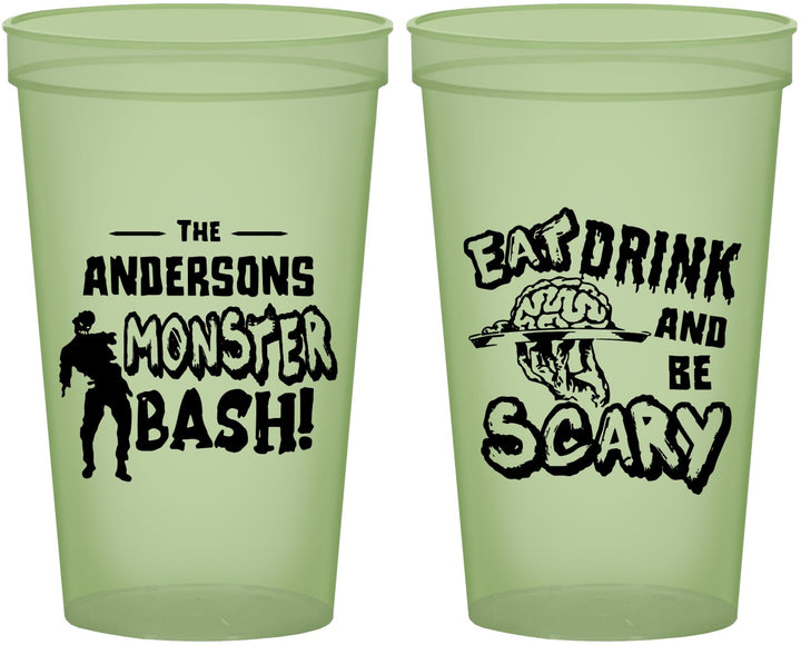 Custom Halloween 22 oz Glow In The Dark Cups - Eat Drink Be Scary | 250070