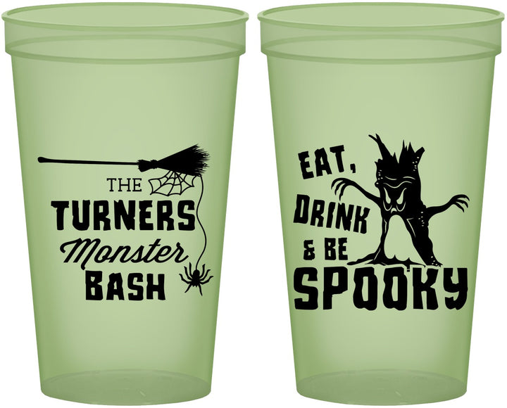 Custom Halloween 22 oz Glow In The Dark Cups - Eat Drink Be Spooky | 250077