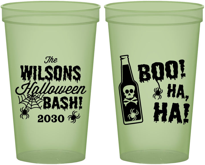 Custom Halloween 22 oz Glow In The Dark Cups - Boo Skeleton | 250078