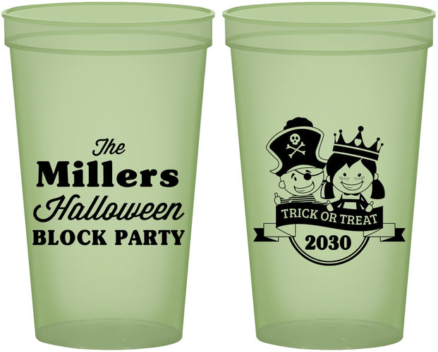 Custom Halloween 22 oz Glow In The Dark Cups - Trick Or Treat | 250079
