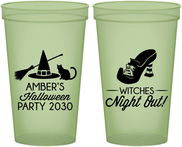 Custom Halloween 22 oz Glow In The Dark Cups - Witches Night Out | 250083