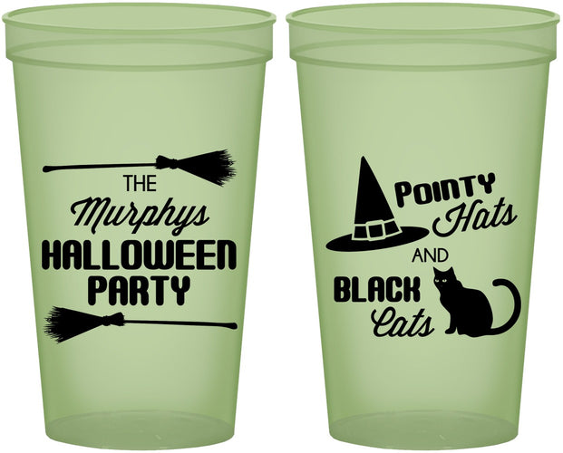 Custom Halloween 22 oz Glow In The Dark Cups - Black Cats | 250087