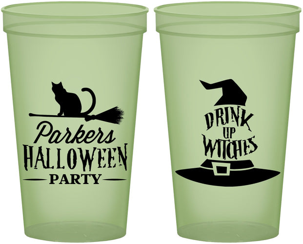 Custom Halloween 22 oz Glow In The Dark Cups - Drink Up Witches | 250094